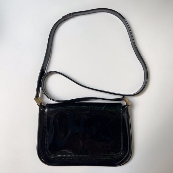 Vintage Y2K Liz Claiborne Black Coquette Soft Grunge Crossbody Mini Bag Purse - Picture 3 of 7